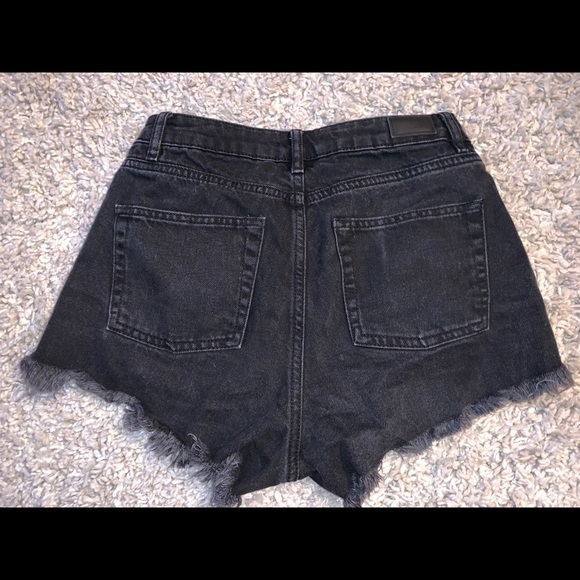 SUBDUED vintage crop black denim shorts with studs - Picture 3 of 5